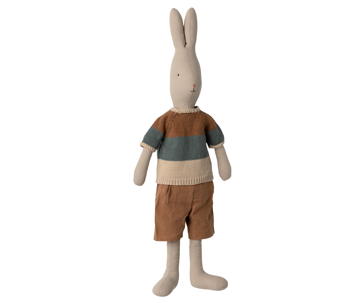 Image of Rabbit, Size 4 - Knitted Shirt and Shorts