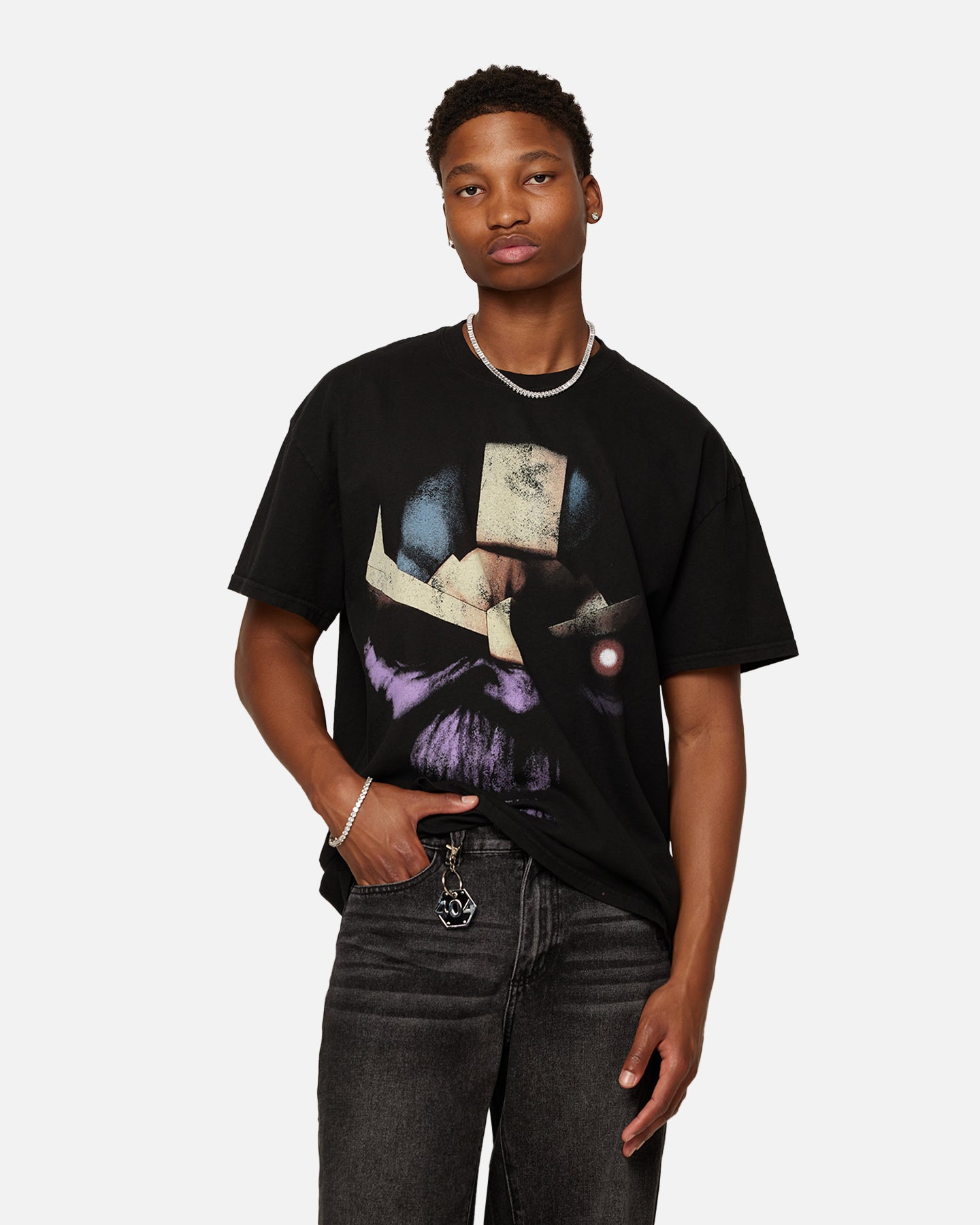 Image of Marvel Thanos Heavyweight T-Shirt Black