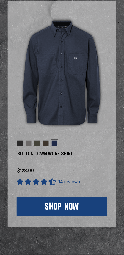 Button Down Work Shirt in Uniform Blue