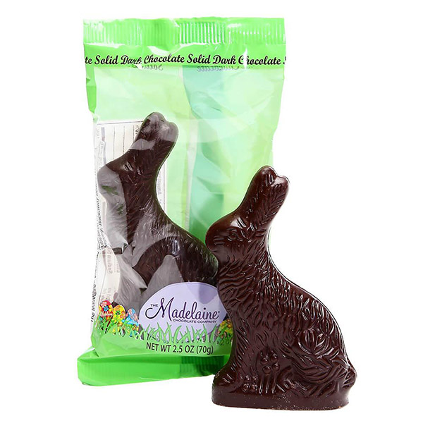 130787 - Madelaine Dark Chocolate 2.5-Ounce Easter Bunnies: 12-Piece Box