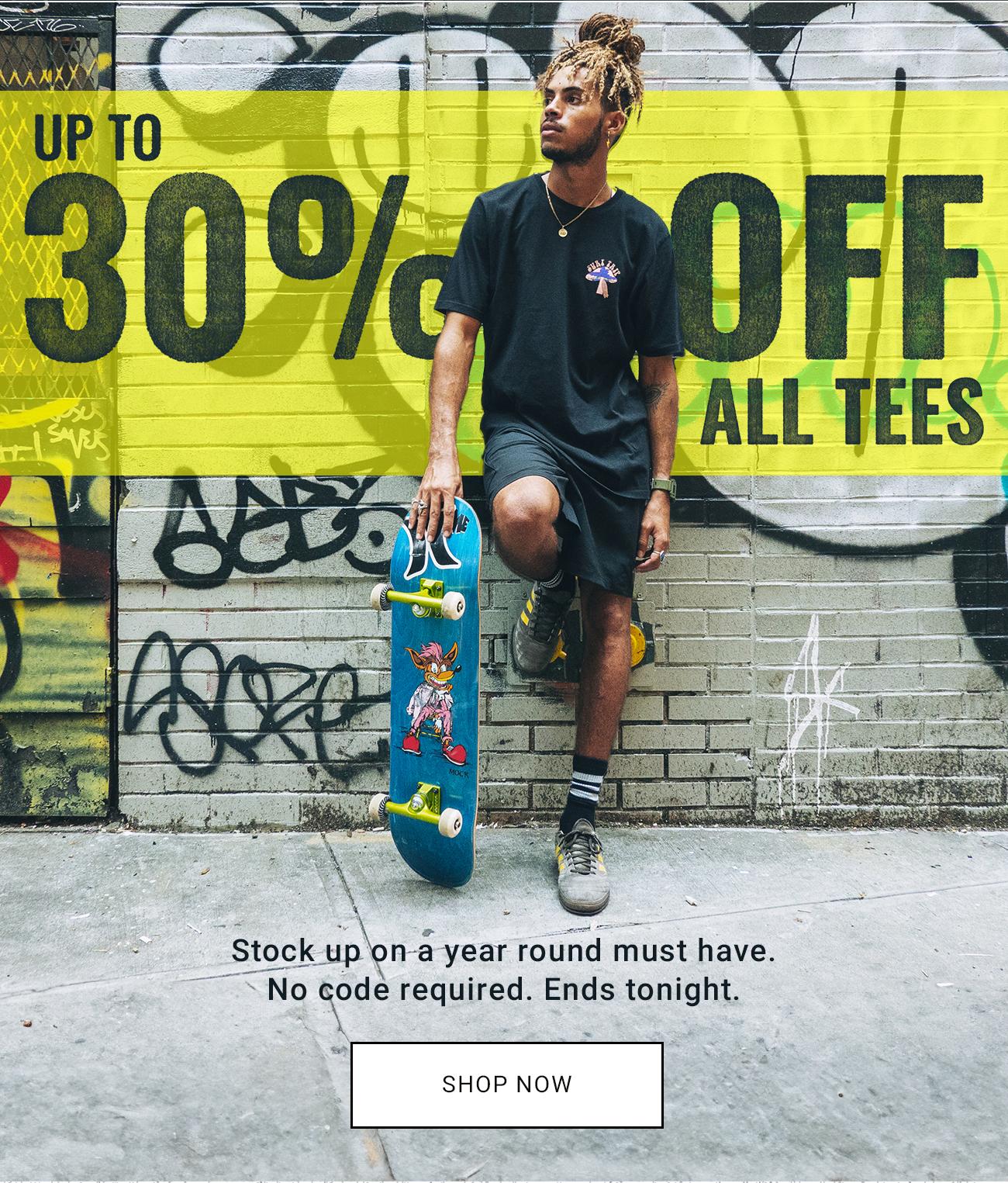 Up To 30% Off All Tees | Shop Now