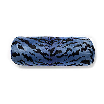 Blue Silk tigre bolster