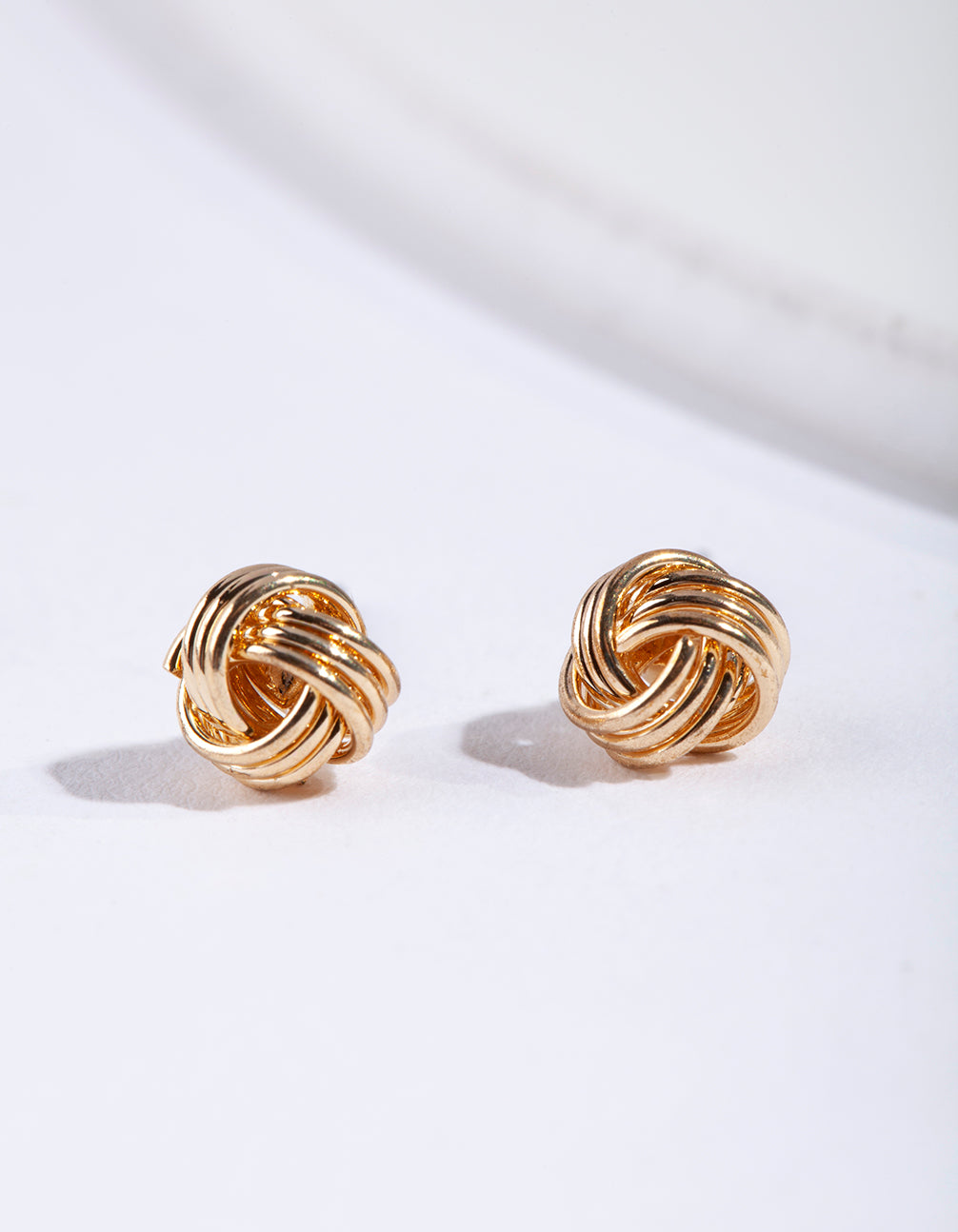 Image of Gold Classic Mini Knot Earrings