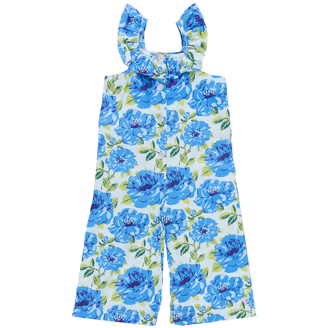 Image of Girls Ana Jumper - Blue Peonies