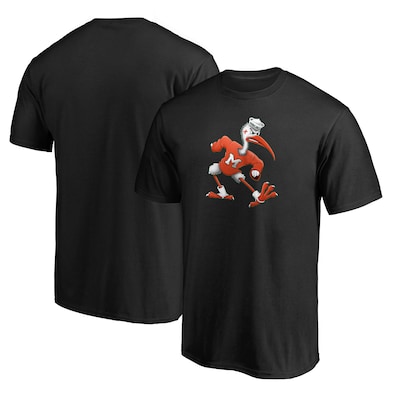 Men's Fanatics Branded  Black Miami Hurricanes Midnight Mascot T-Shirt