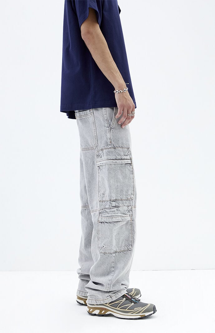 Image: Gray Baggy Cargo Jeans