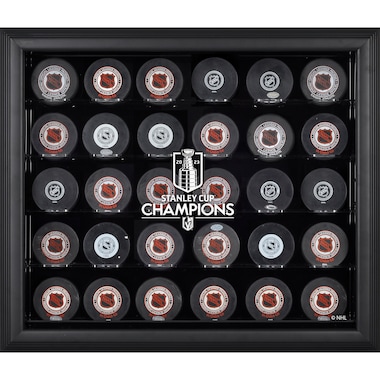  2023 Stanley Cup Champions Black Framed 30-Puck Logo Display Case