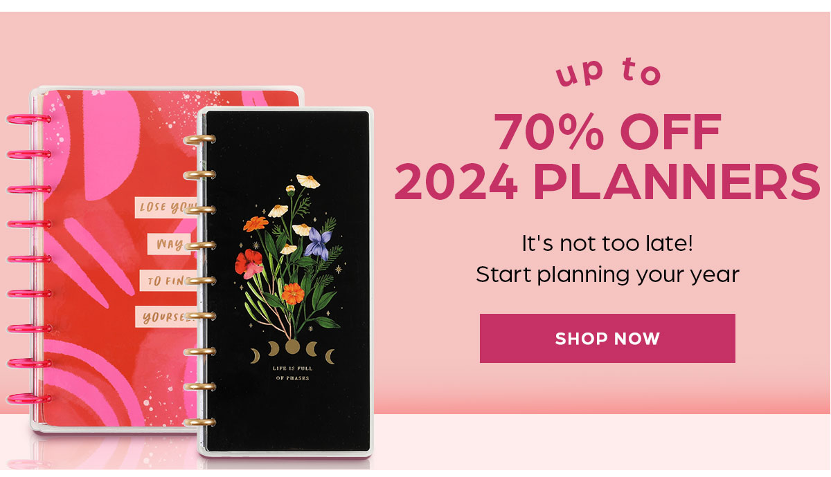 up to 70% off 2024 planners