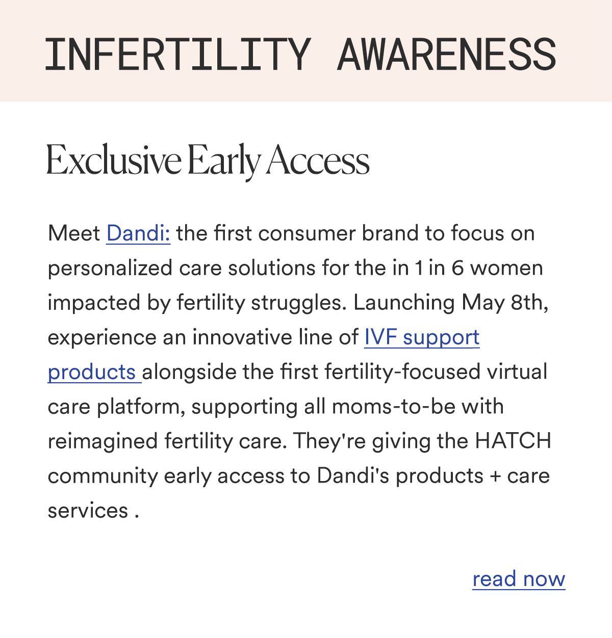 INFERTILITY AWARENESS WEEK Exclusive Early Access