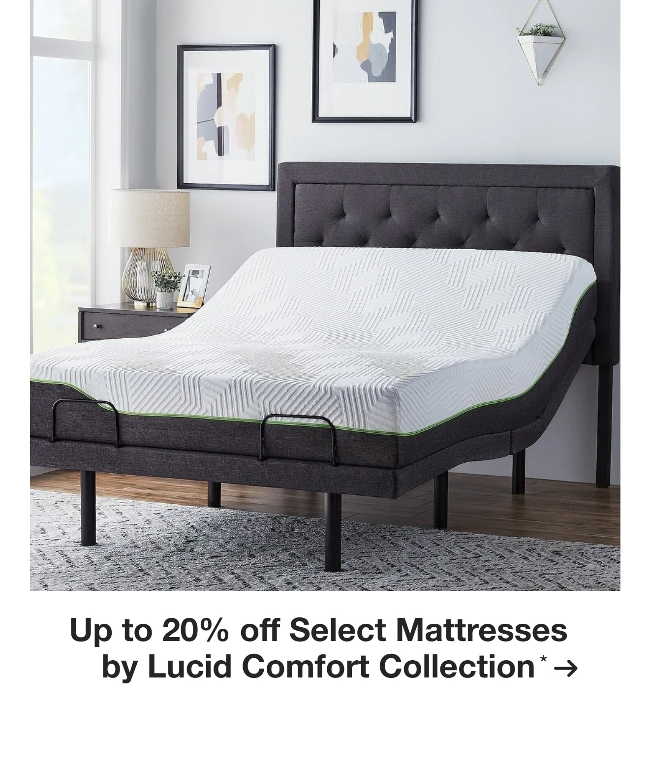 Up to 20% off Select Mattresses by Lucid Comfort Collection*