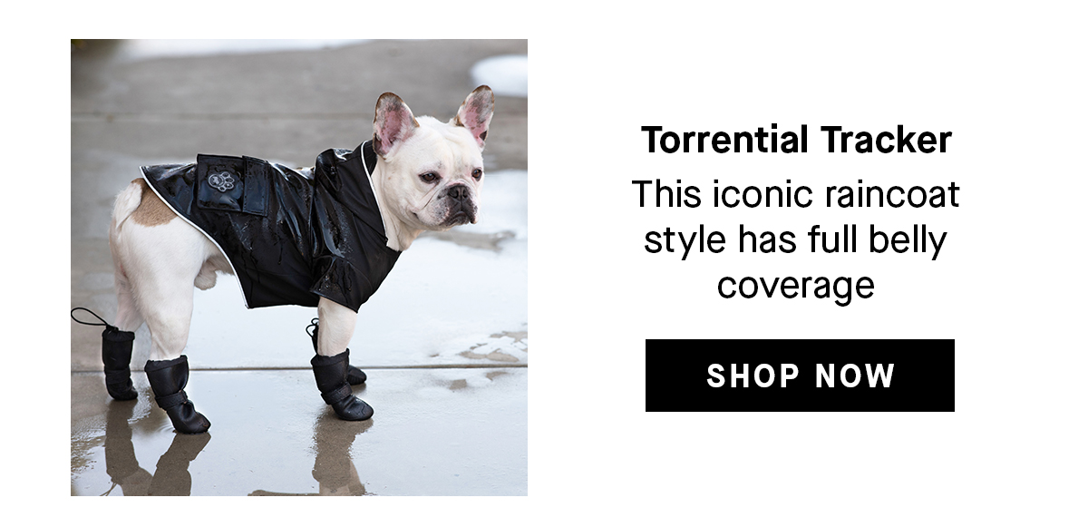 Torrential Tracker: This ironic raincoat has full belly coverage. Shop Now