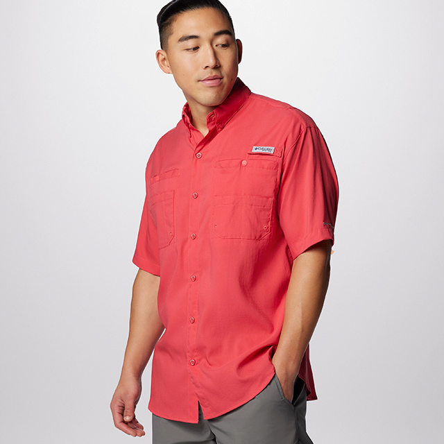 Men's Red button down