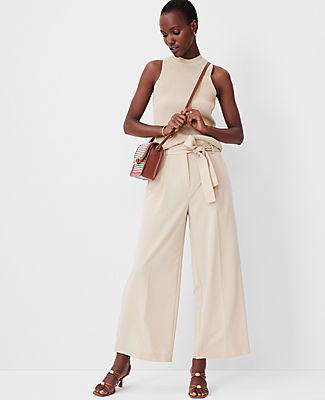 The Tie Waist Wide Ankle Pant