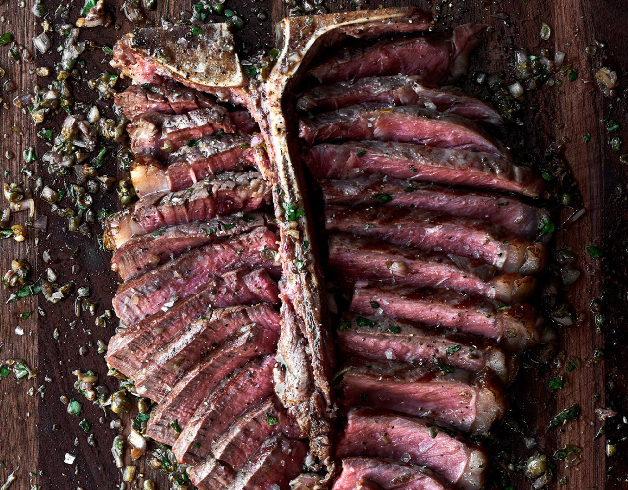 image of the Porterhouse Steak with Board Sauce