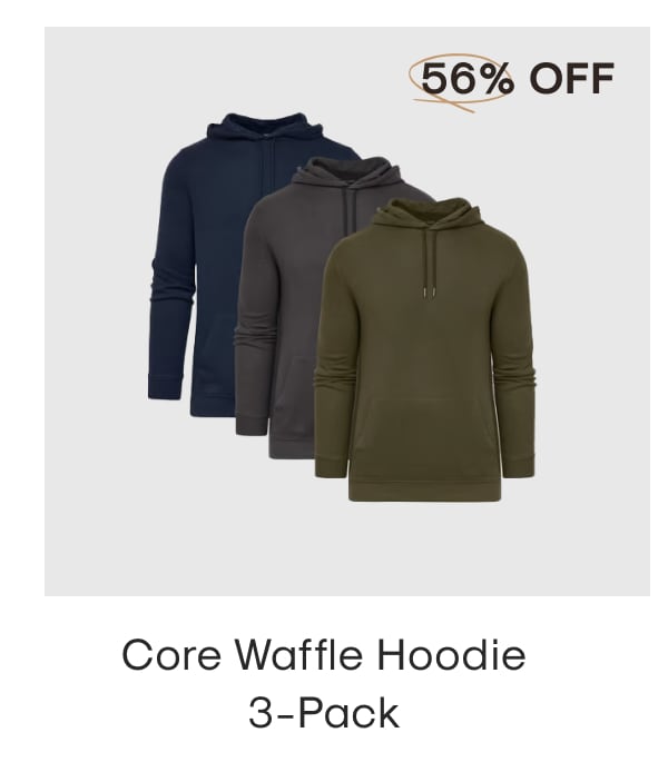 Core Waffle Hoodie 3-Pack