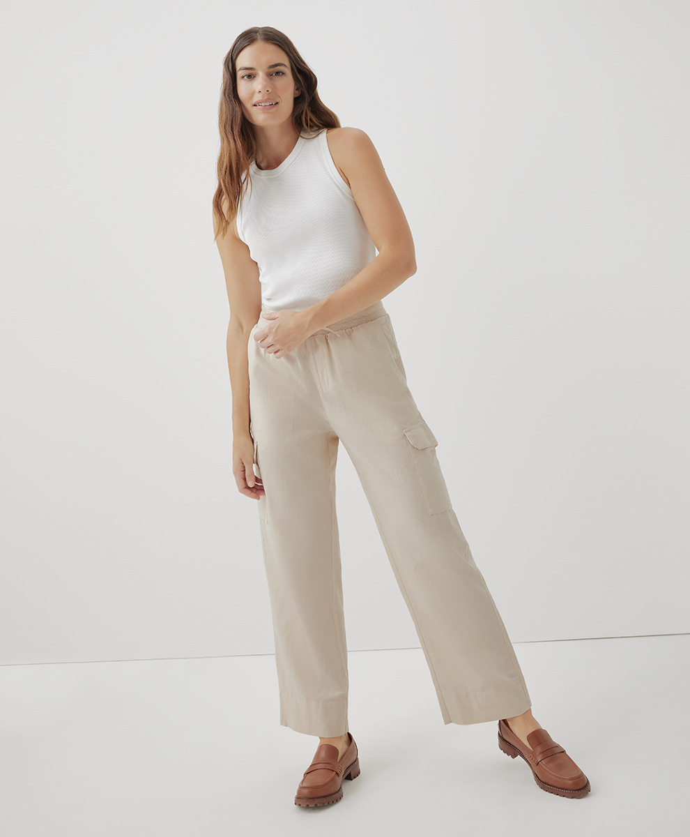 Image of Women's Canopy Linen Blend Wide Leg Pant