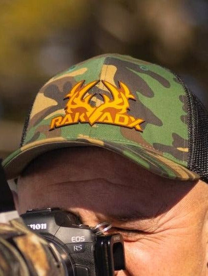 Image of Solo RakBuck Camo Flex Hat - Leather Patch