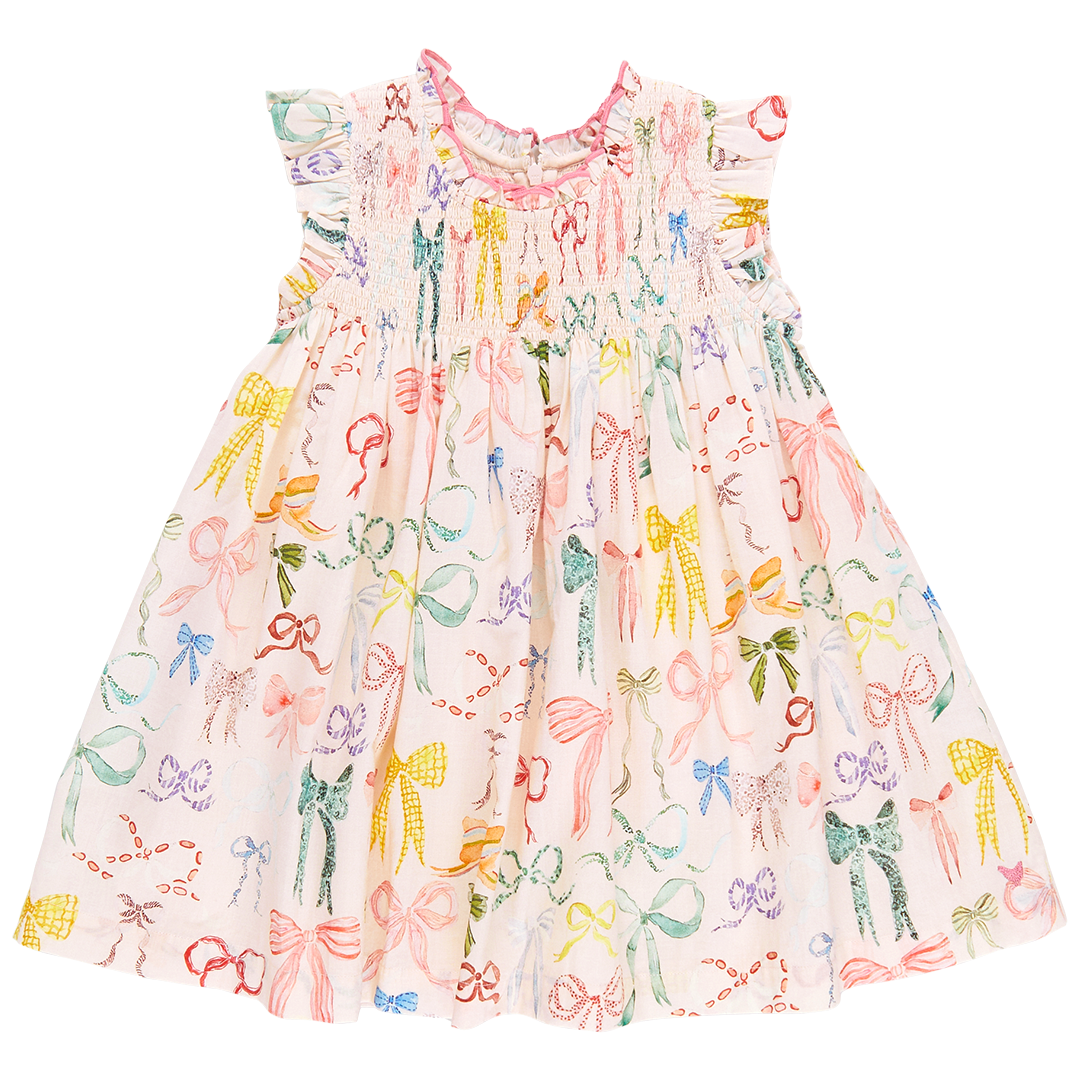 Image of Girls Stevie Dress - Watercolor Bows