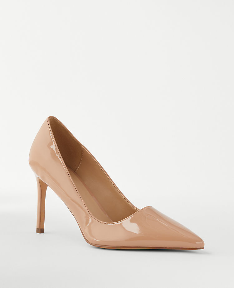 Patent Pointy Toe Straight Heel Pumps