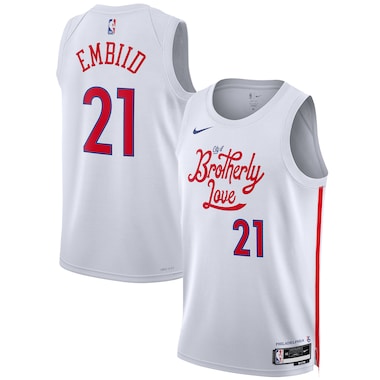  Nike Joel Embiid White  2022/23 Swingman Jersey - City Edition