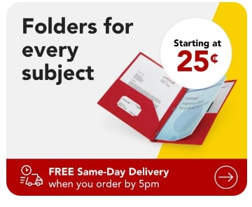 Starting at $.25¢ Pocket Folders