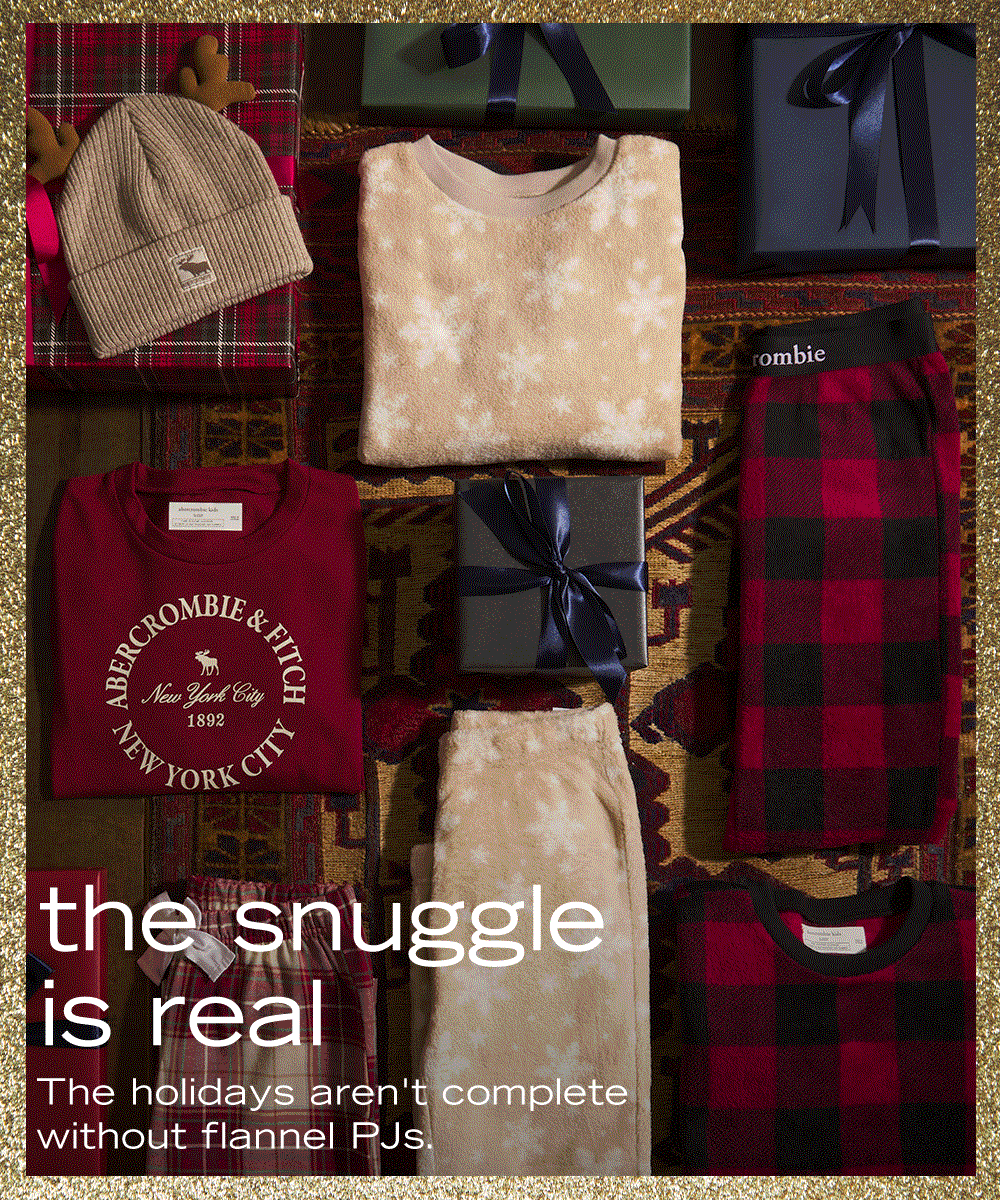 the snuggle is real The holidays aren't complete without flannel PJs