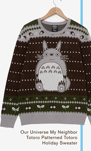 Our Universe My Neighbor Totoro Patterned Totoro Holiday Sweater