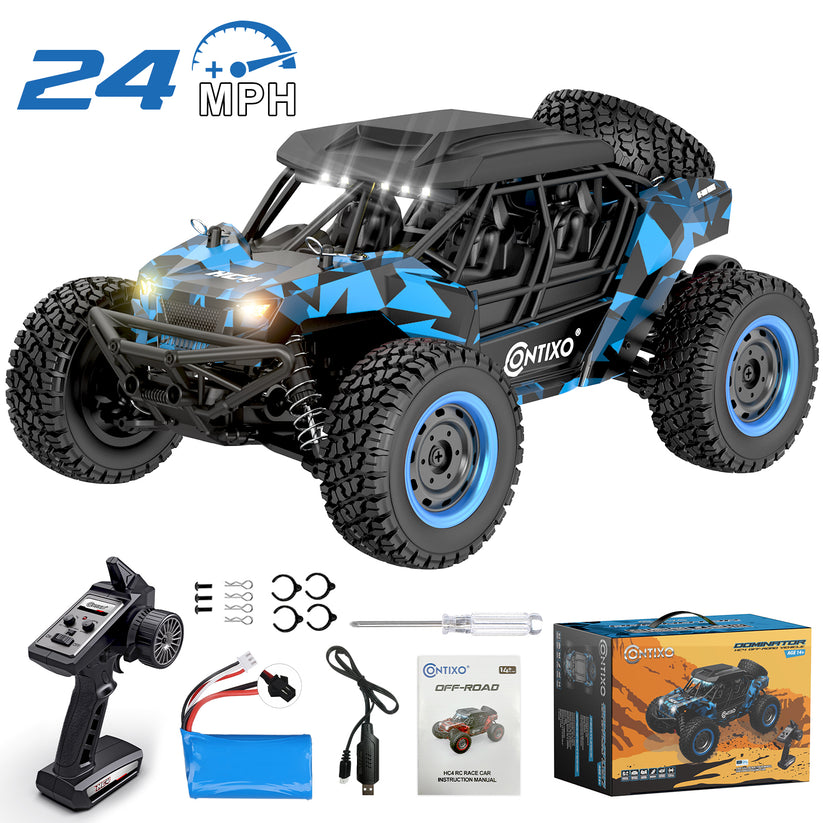 Contixo HC4 Dominator 1:16 Scale RC Offroad 4WD UTV Monster Truck - Blue