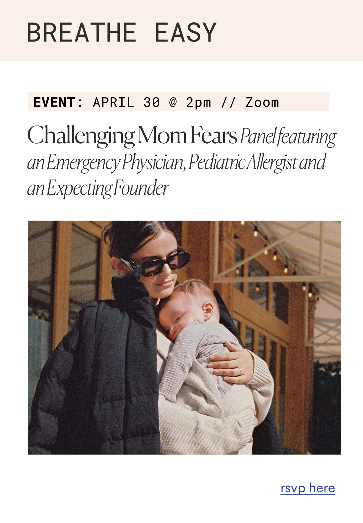 BREATHE EASY EVENT:  April 20th @ 2pm EST on Zoom Challenging Mom Fears