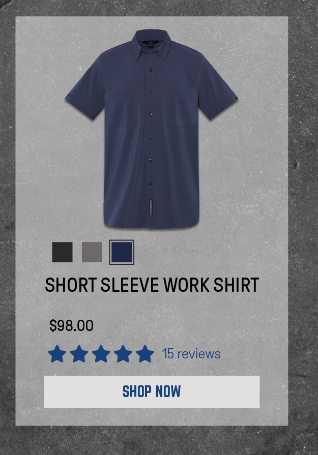 Short Sleeve Work Shirt in Uniform Blue