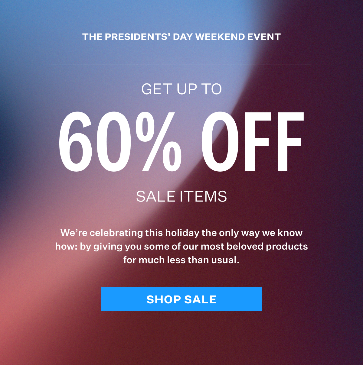 Presidents Day Sale