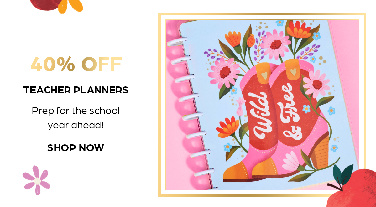 40% OFF Teacher Planners