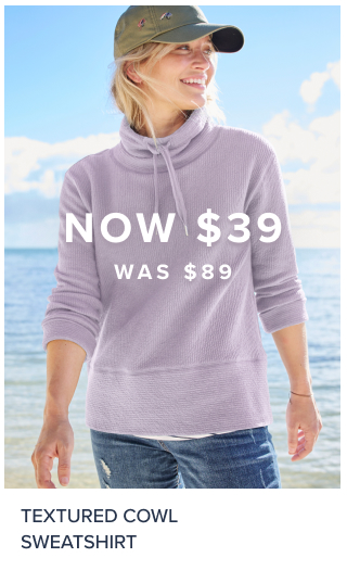 Now $39 Was $89 Textured Cowl Sweatshirt