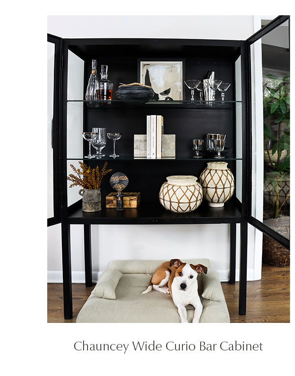 Chauncey Wide Curio Bar Cabinet - SHOP NOW