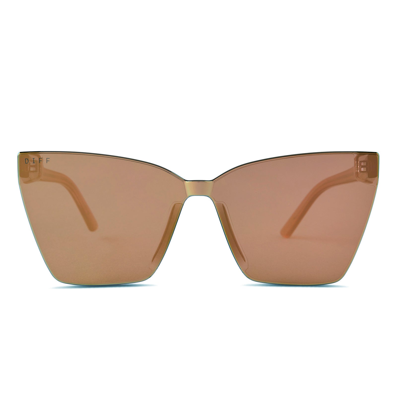 Image of GOLDIE - BROWN SUGAR + BRONZE MIRROR SUNGLASSES