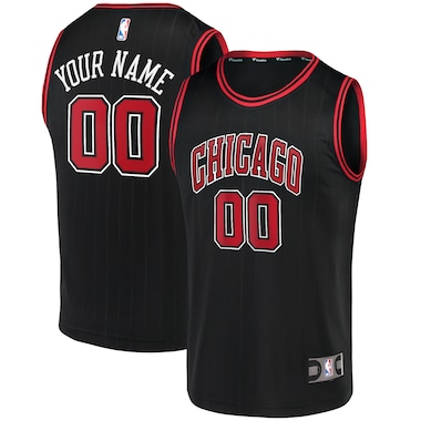  Fanatics Black  Fast Break Replica Custom Jersey - Statement Edition