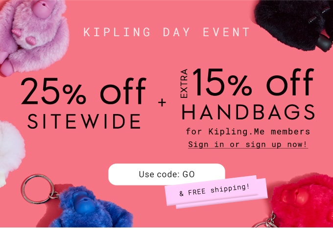 KIPLING DAY EVENT USE CODE: GO