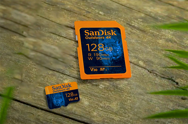 SanDisk® Outdoors 4K microSDXC™  UHS-I Card with SD Adapter