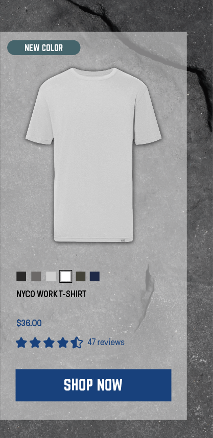 NYCO Work T Shirt in White