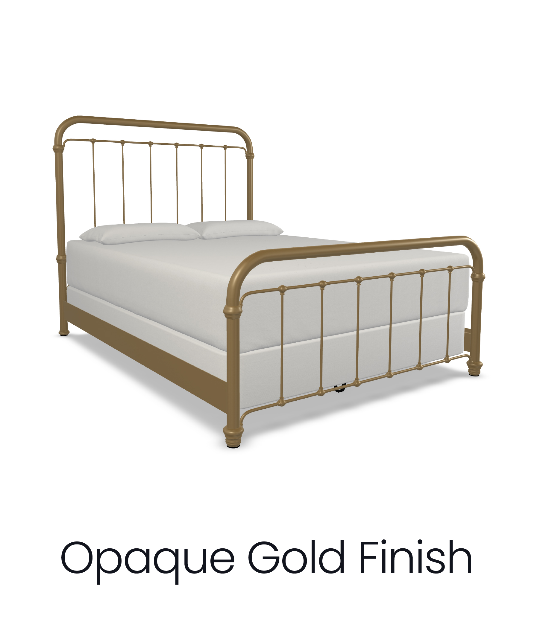 Wesley Allen Braden bed in Opaque Gold finish.