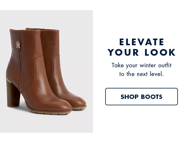 Elevate your look                                            Take your winter outfit to the next level.                                            Shop boots           