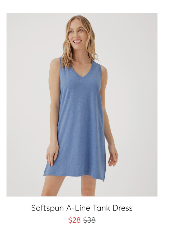 Softspun A-Line Tank Dress - $28