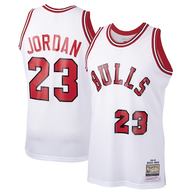  Mitchell & Ness Michael Jordan White  1984/85 Hardwood Classics Rookie Authentic Jersey