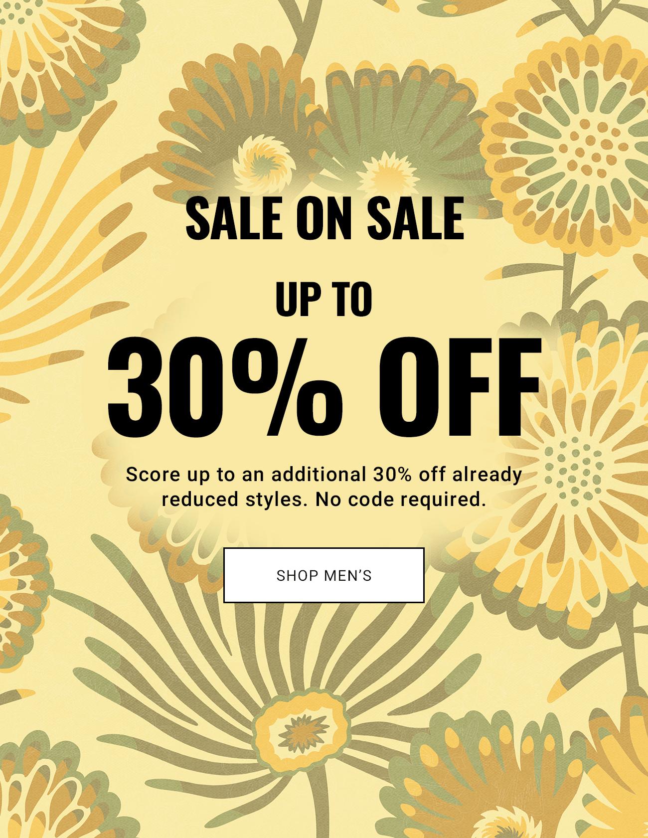 Sale on Sale Up To 30% Off | Shop Men's