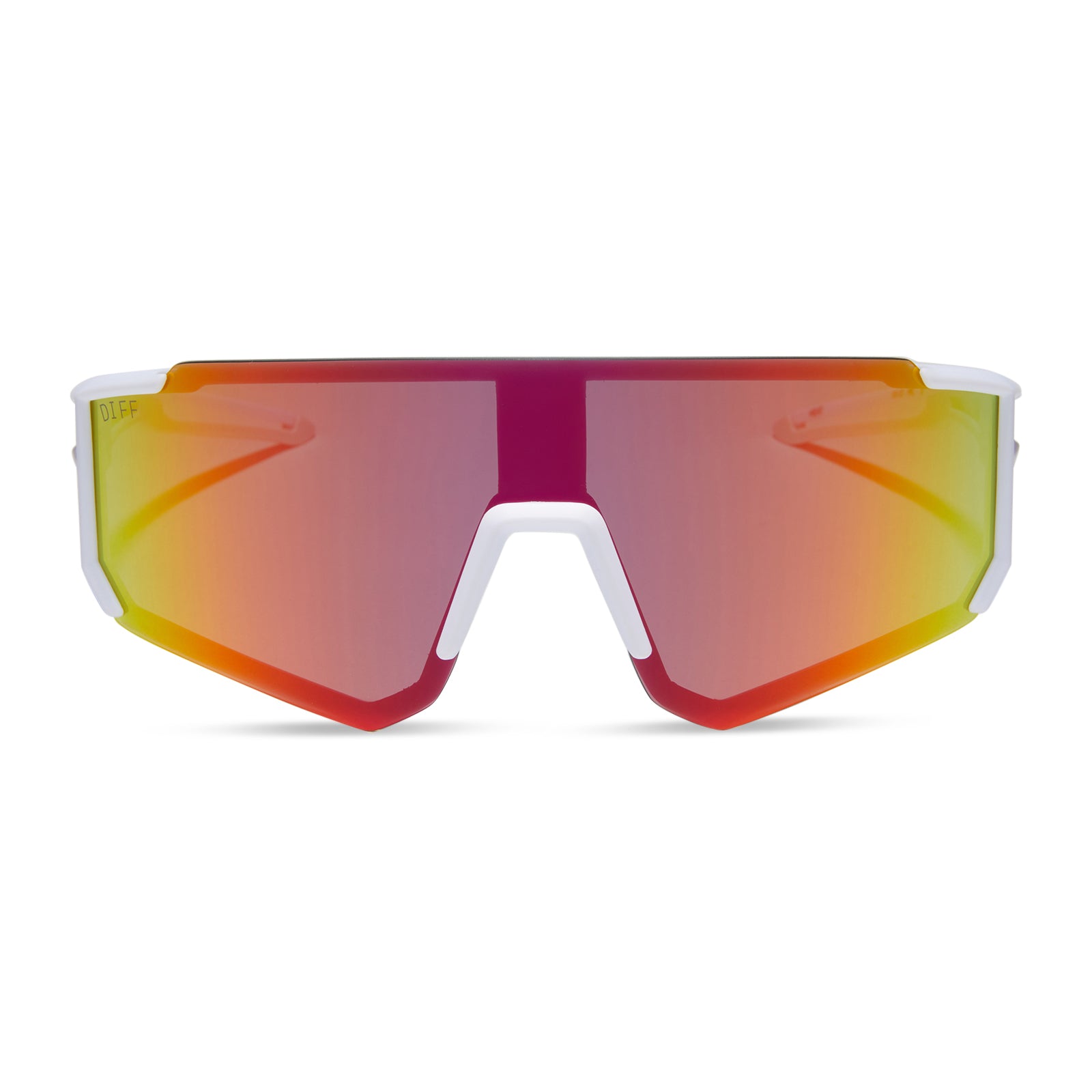 Image of HEAT - MATTE WHITE + SUNSET MIRROR + POLARIZED SUNGLASSES