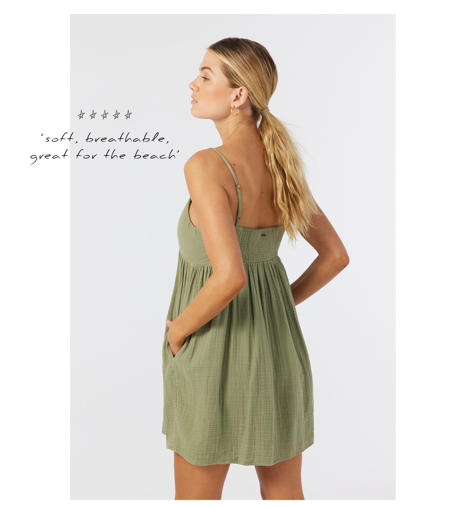 HADIA DOUBLE GAUZE SHORT DRESS