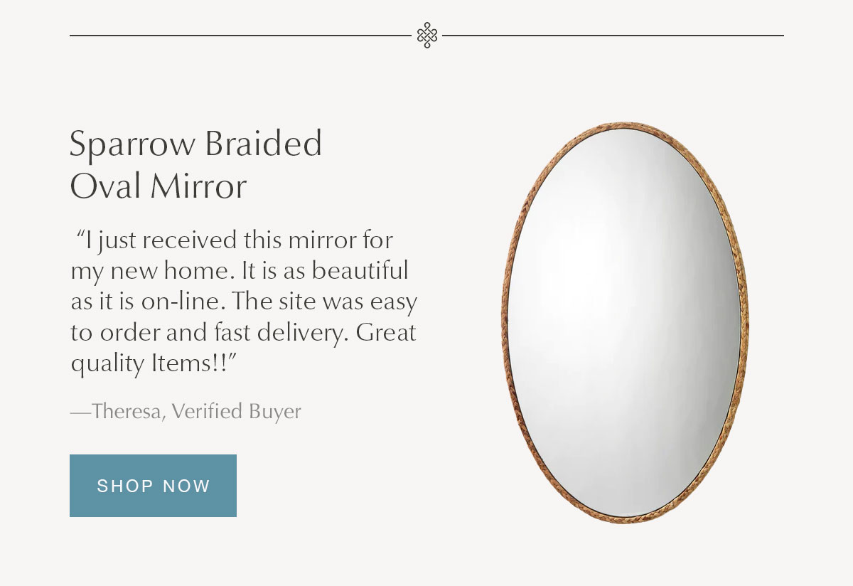 Sparrow Braided Oval Mirror - SHOP NOW