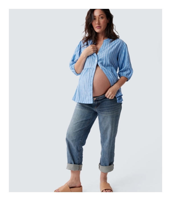 MATERNITY PEPLUM SHIRT