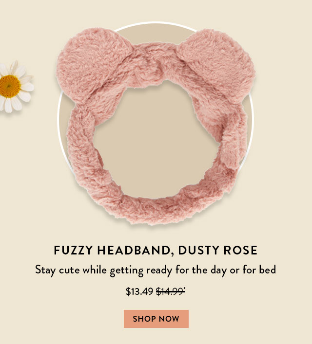 Fuzzy Headband, Dusty Rose