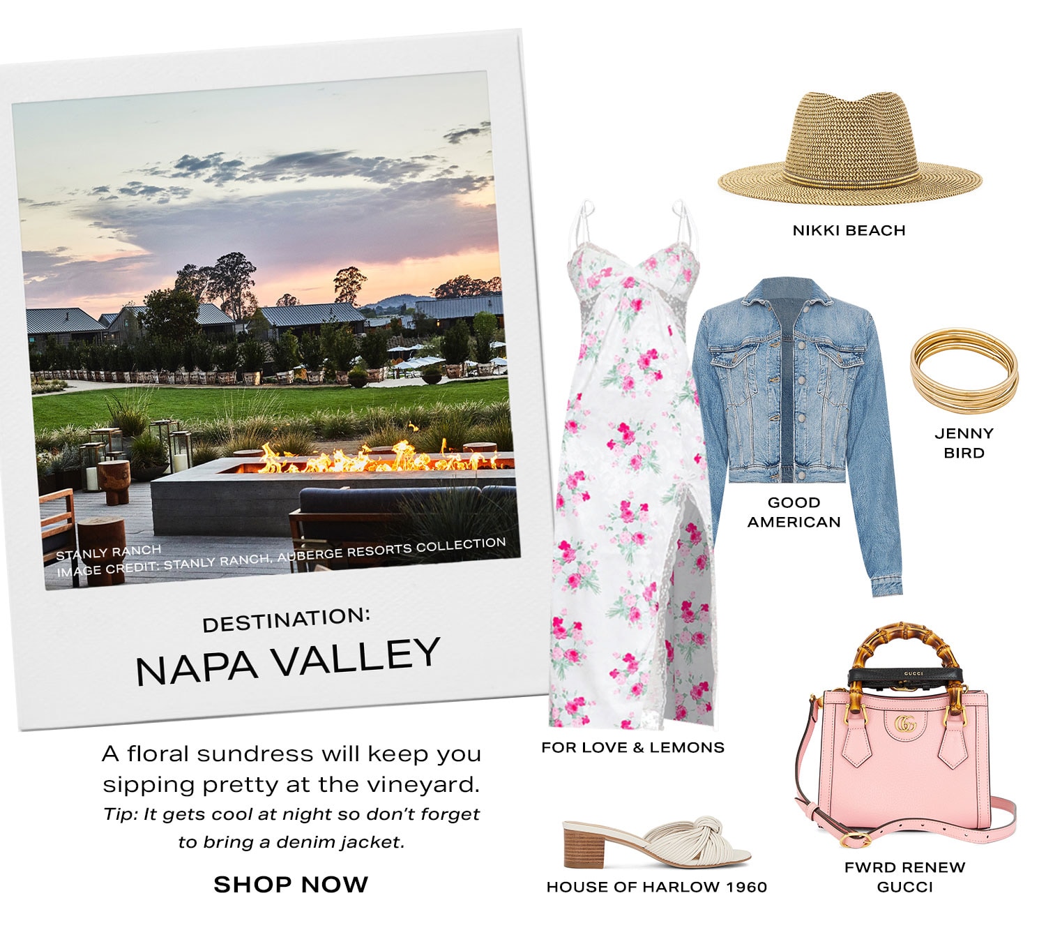 Destination: Napa Valley. Shop Now